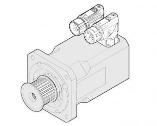AC-Servomotor mit Zahnscheibe 