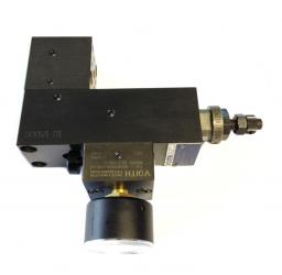 Druckbegrenzungsventil und Manometer 